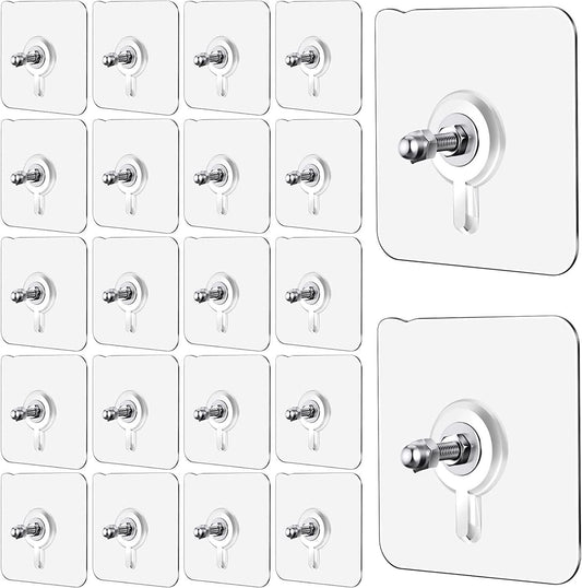 Wall Mount Screw Hooks for Kitchen Bathroom Bedroom Living Room 10 Pcs